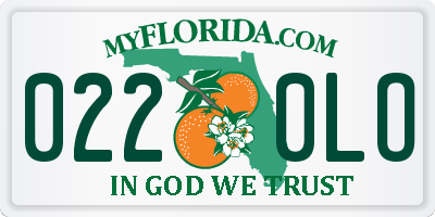 FL license plate 0220LO