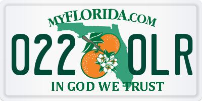 FL license plate 0220LR