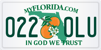 FL license plate 0220LU