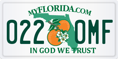 FL license plate 0220MF