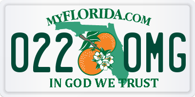 FL license plate 0220MG