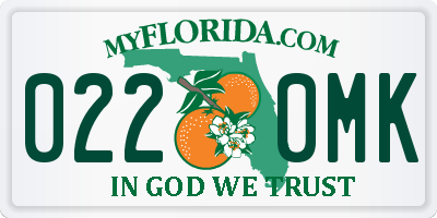 FL license plate 0220MK