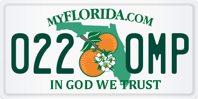 FL license plate 0220MP