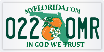 FL license plate 0220MR