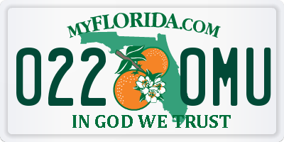 FL license plate 0220MU