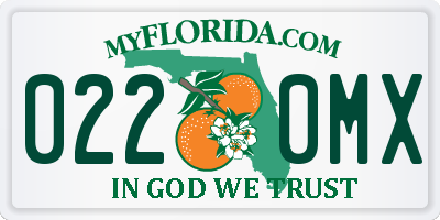 FL license plate 0220MX