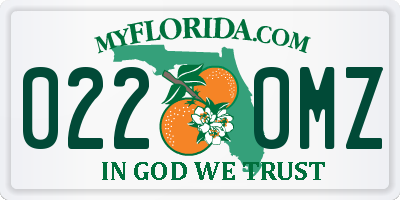 FL license plate 0220MZ