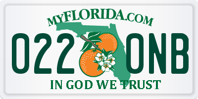 FL license plate 0220NB