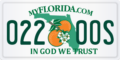 FL license plate 0220OS