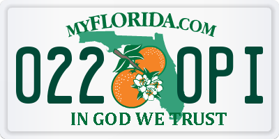FL license plate 0220PI
