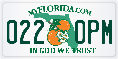 FL license plate 0220PM