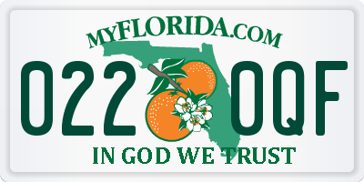 FL license plate 0220QF