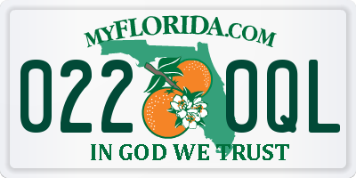 FL license plate 0220QL