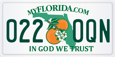 FL license plate 0220QN
