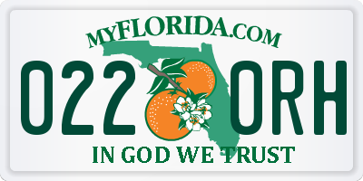 FL license plate 0220RH