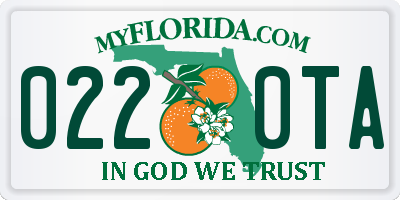 FL license plate 0220TA
