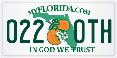 FL license plate 0220TH