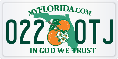 FL license plate 0220TJ