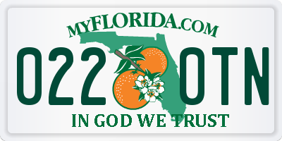 FL license plate 0220TN