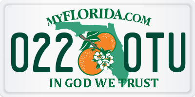 FL license plate 0220TU
