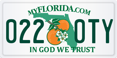 FL license plate 0220TY