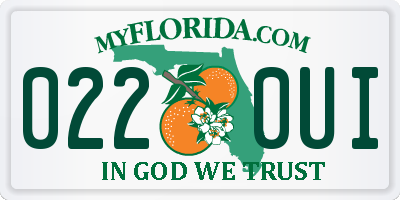 FL license plate 0220UI