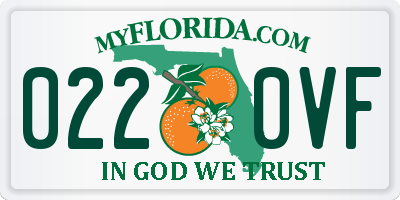 FL license plate 0220VF