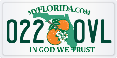 FL license plate 0220VL