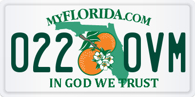 FL license plate 0220VM