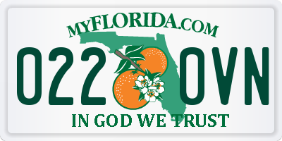 FL license plate 0220VN