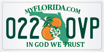 FL license plate 0220VP