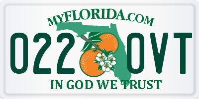 FL license plate 0220VT