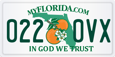 FL license plate 0220VX