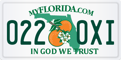 FL license plate 0220XI