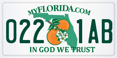 FL license plate 0221AB