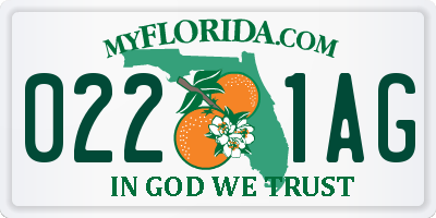 FL license plate 0221AG