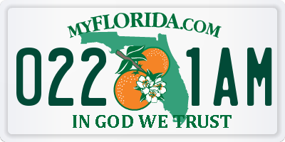 FL license plate 0221AM