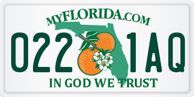 FL license plate 0221AQ