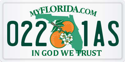 FL license plate 0221AS