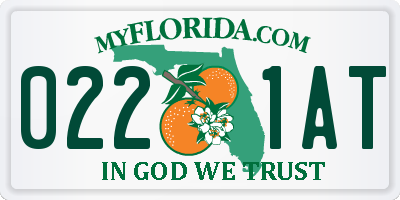 FL license plate 0221AT