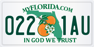 FL license plate 0221AU