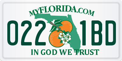FL license plate 0221BD