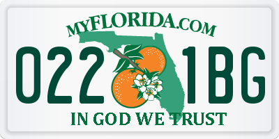 FL license plate 0221BG