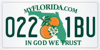 FL license plate 0221BU