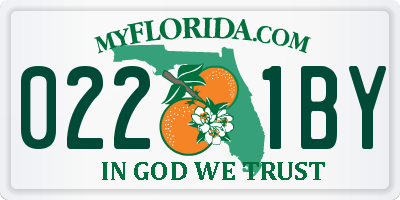 FL license plate 0221BY
