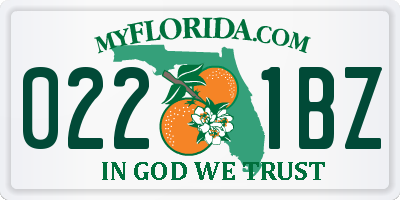 FL license plate 0221BZ