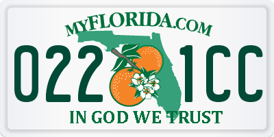 FL license plate 0221CC