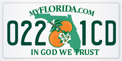 FL license plate 0221CD