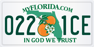 FL license plate 0221CE