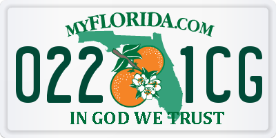 FL license plate 0221CG